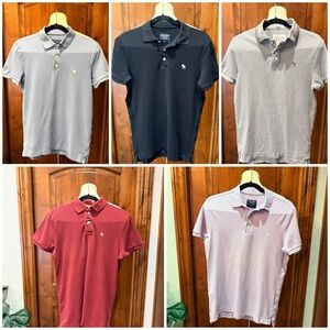 Abercrombie & Fitch Polo Shirt Collection - Black, Gray, Red